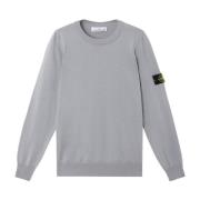 Myk Bomull Strikket Crewneck Genser