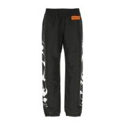 Bomull Trackpants Svart Hvit