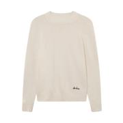 Hvit Les Deux Brad Roundneck Knit Strikk