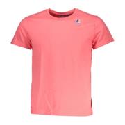 Kortermet Logo Print T-skjorte Rosa