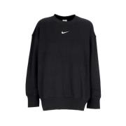 Svart/Hvit Fleece Crewneck Sweatshirt