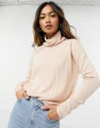 Only long sleeve roll neck jumper-Pink