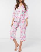 Lauren by Ralph Lauren lawn notch collar capri pyjamas in-Multi