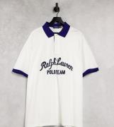 Polo Ralph Lauren Big & Tall script logo front contrast collar pique p...
