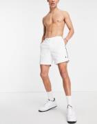 Polo Ralph Lauren Monaco player logo side taping swim shorts in white/...