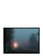 Poster Train Tracks Blue Democratic Gallery