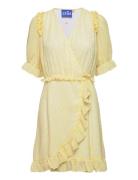 Haleycras Wrap Dress Yellow Cras