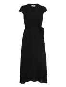 Wrap Dress Midi Black IVY OAK