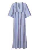 Sabine Poplin Stripe Dress Patterned Wood Wood