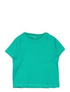 Rib Jersey T-Shirt W. Pocket Green Copenhagen Colors