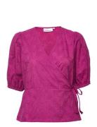 Emiliakb Wrap Top Pink Karen By Simonsen