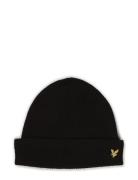 Racked Rib Beanie Black Lyle & Scott