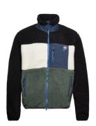 P Bear Colour Block Borg Zip Thru Jacket Patterned Penfield