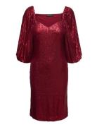 Sldalila Gausa Dress Burgundy Soaked In Luxury