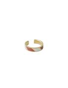 Striped Candy Ring Pink Design Letters