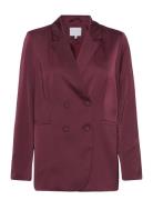 Relaxed Blazer With Slit And Button Burgundy Coster Copenhagen