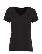 Slcolumbine V-Neck Ss Black Soaked In Luxury