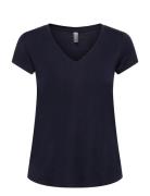 Cupoppy V-Neck T-Shirt Navy Culture