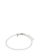 Parisa Recycled Flat Link Chain Bracelet Silver Pilgrim