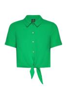 Vmmymilo Ss Shirt Wvn Ga Green Vero Moda