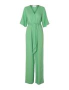 Slfviva 2/4 Long Linen Jumpsuit Noos Green Selected Femme