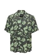Onsdash Life Reg Visc Aop Ss Shirt Noos Green ONLY & SONS