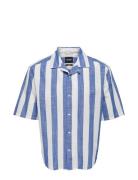 Onstes Rlx Ctn Slub Stripe Ss Shirt Noos Blue ONLY & SONS