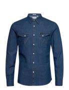 Ls Western Shirt Navy Wrangler