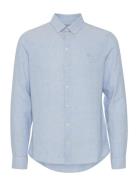 Cfanton 0053 Bd Ls Linen Mix Shirt Blue Casual Friday