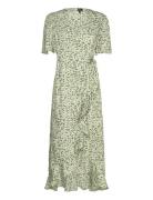 Vmemma Henna Ss Long Wrap Dress Wvn Ga Green Vero Moda