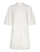 Fie Short Solid Ss Dress White NORR