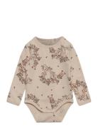 Body Ls W.aop Beige Fixoni