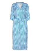 Dress In Heringb Print Blue Coster Copenhagen