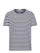 Adrian Stripe T-Shirt Navy Les Deux