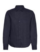 Reg Linen Chambray Shirt Navy GANT