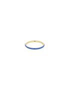 Classic Stack Ring Blue Design Letters