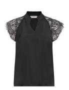 Crnola Lace Blouse Black Cream