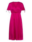 Vmheart Oli 2/4 Calf Dress Wvn Ce Cp Pink Vero Moda