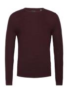 Onspanter Reg 12 Struc Crew Knit Noos Burgundy ONLY & SONS