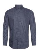 Slhslim-Ethan Shirt Ls Aop Noos Navy Selected Homme