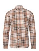 Onssatir Slim Check Ls Shirt Brown ONLY & SONS