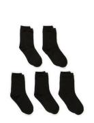 Cotton Socks - 5-Pack Black Melton