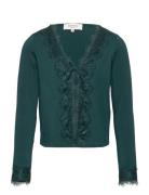 Cardigan W/ Lace Green Rosemunde Kids