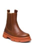 Booties - Flat - With Elastic Brown ANGULUS