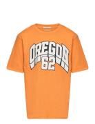 Printed T-Shirt Orange Tom Tailor