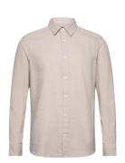 Onsben Reg Ctn Herringb Ls Shirt Cream ONLY & SONS