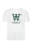 Ace Big Logo & Badge T-Shirt White Double A By Wood Wood