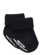 Cotton Socks - Anti-Slip Black Melton