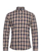 Ultra Soft Checked Shirt L/S Beige Lindbergh