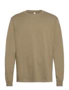 Esleaf Ls Crewneck - Organic M Khaki Enkel Studio